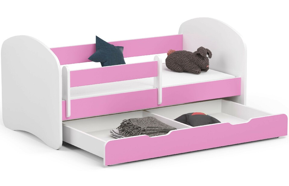 Dječji krevet Pranshi (ružičasta) (s madracem)