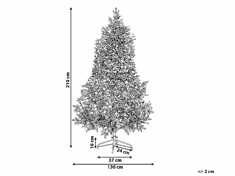 Umjetno božićno drvce 210 cm DINNA (zelena)