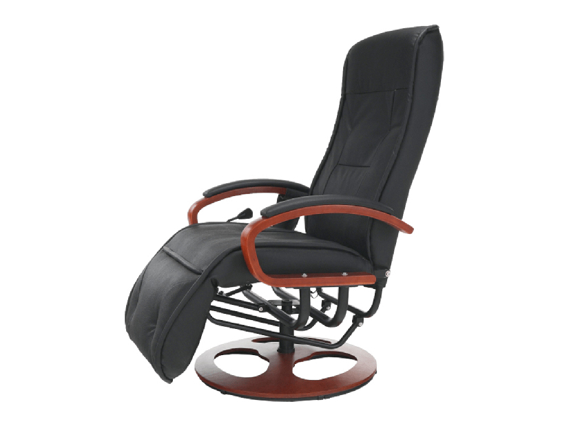 Masažna fotelja Ardos (ekokoža crna + trešnja) 