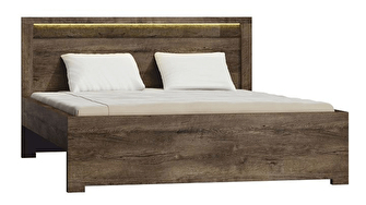 Bračni krevet 160 cm Inneas (jasen tamni) (S podnicom)  