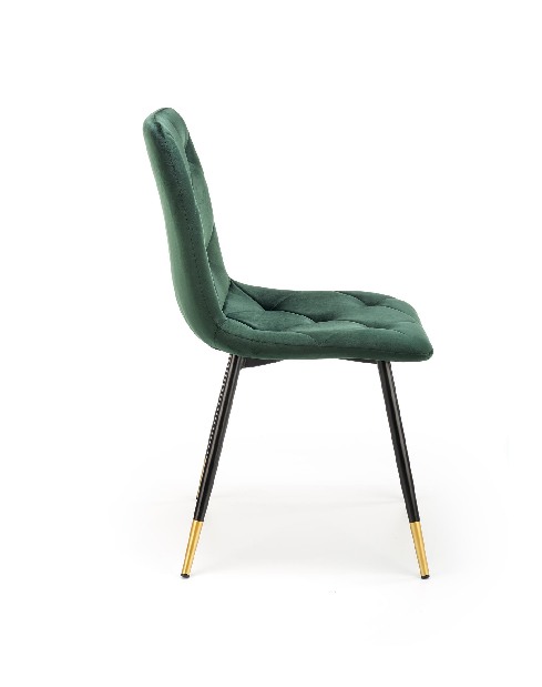 Blagovaonska stolica Kallan (tamno zelena + crna + zlatna) *rasprodaja 