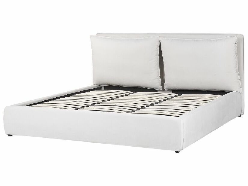 Bračni krevet 180 cm Berit (bijela) (s podnicom) (s prostorom za odlaganje)