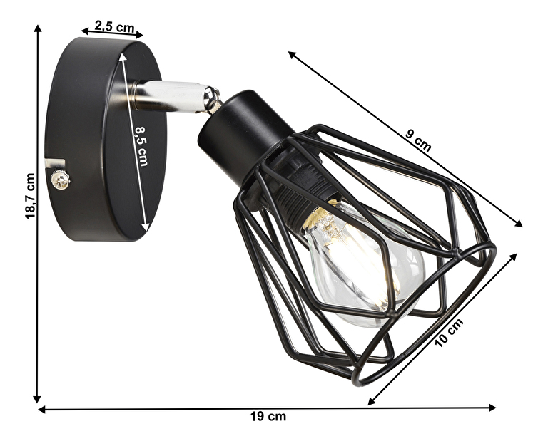 Zidna lampa Oakley Typ 2 (crna)