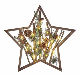 Božićna dekoracija Daca (tamno drvo) (s rasvjetom)