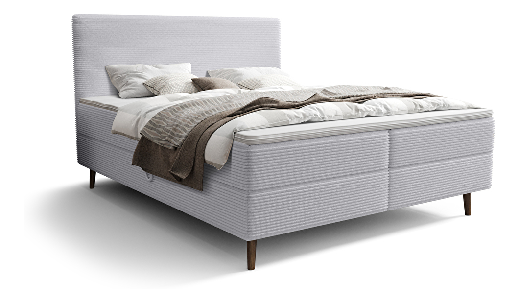Bračni krevet 140 cm Napoli Comfort (siva) (s podnicom, s prostorom za odlaganje)