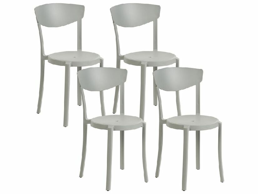 Set blagovaonskih stolica (4 kom.) Valkyrja (svijetlosiva) 