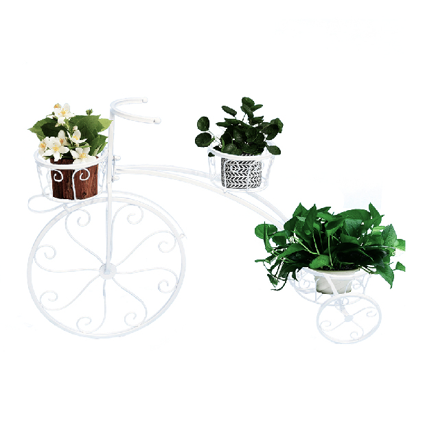 Retro saksija za cvijeće u obliku bicikla Galahad (bijela)