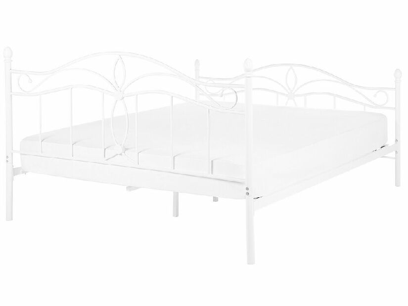Bračni krevet 140 cm Aicha (bijela) (s podnicom)