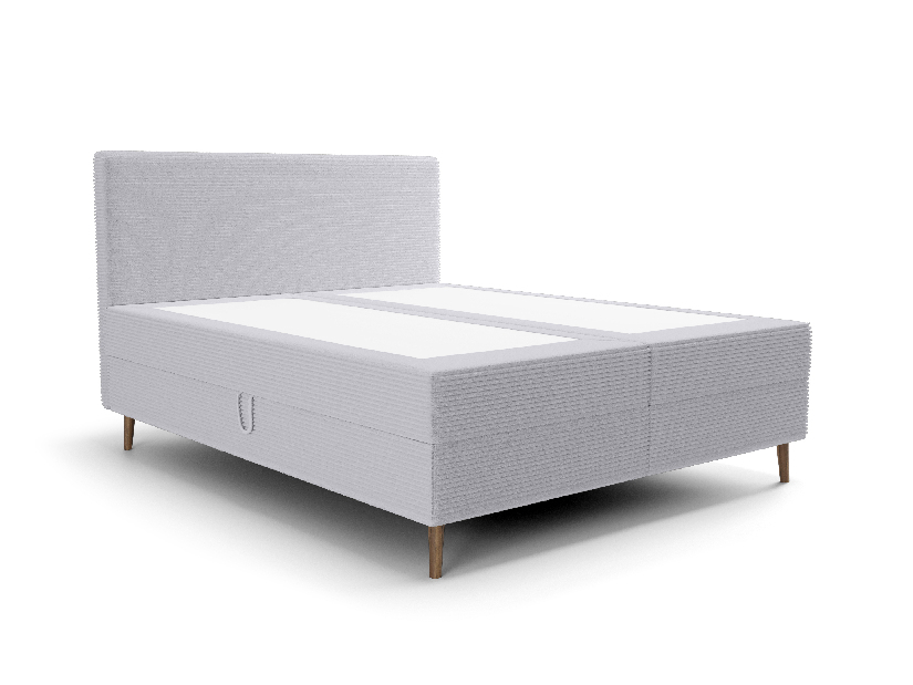 Bračni krevet 140 cm Napoli Bonell (siva) (s podnicom, s prostorom za odlaganje)