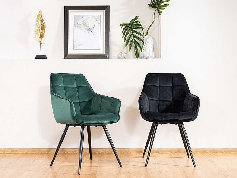 Blagovaonska stolica Leslee (zelena + crna)