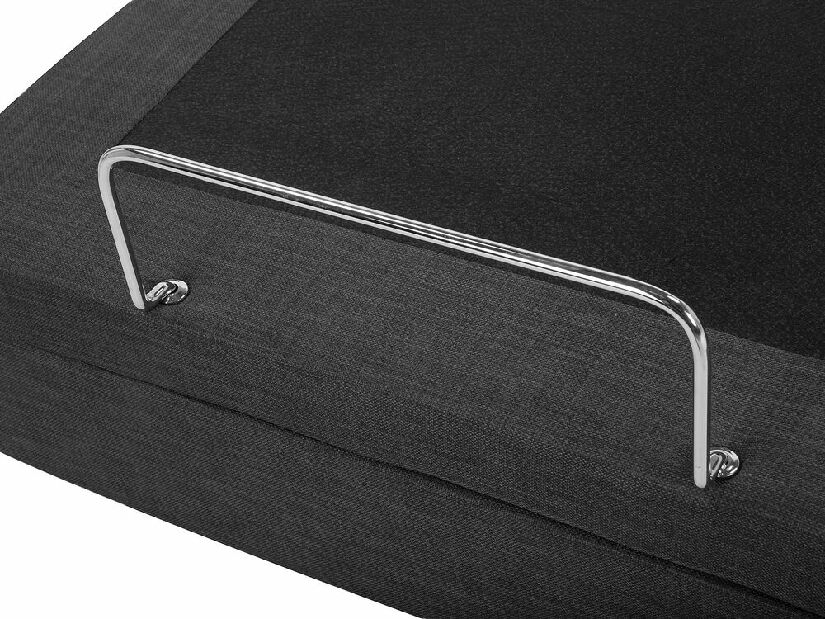 Bračni krevet 160 cm DUCHE (tkanina) (siva) (s podnicom)