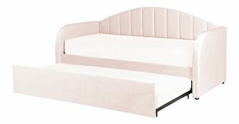 Jednostruki krevet 200 x 90 cm Eithan (ružičasta) (s podnicom)