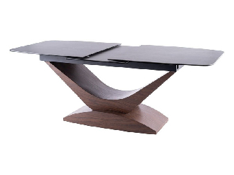 Blagovaonski stol na razvlačenje 180-240 cm Danyell (siva + orah) (za 8 i više osoba)