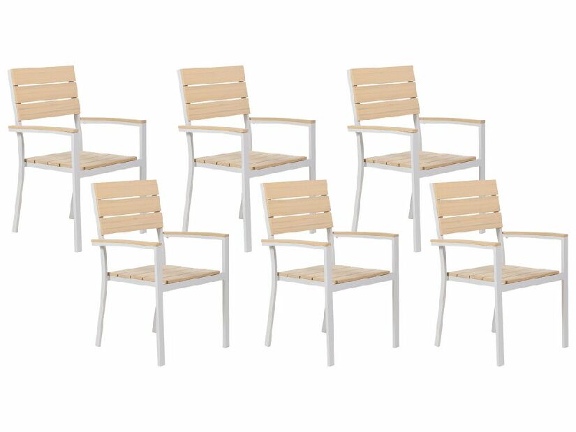 Set vrtnih stolica (6 kom.) Combo (svijetlo drvo)