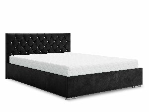 Bračni krevet 160 cm Kerry (crna) (s podnicom i prostorom za odlaganje)