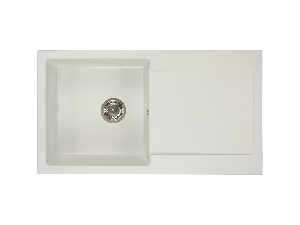 Kuhinjski sudoper Adaxa (bijela) (sa 2 otvora za bateriju) (D)