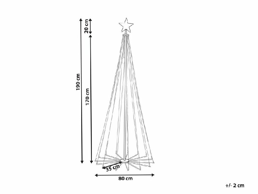 Božićno drvce 190 cm Ikaza (providna)