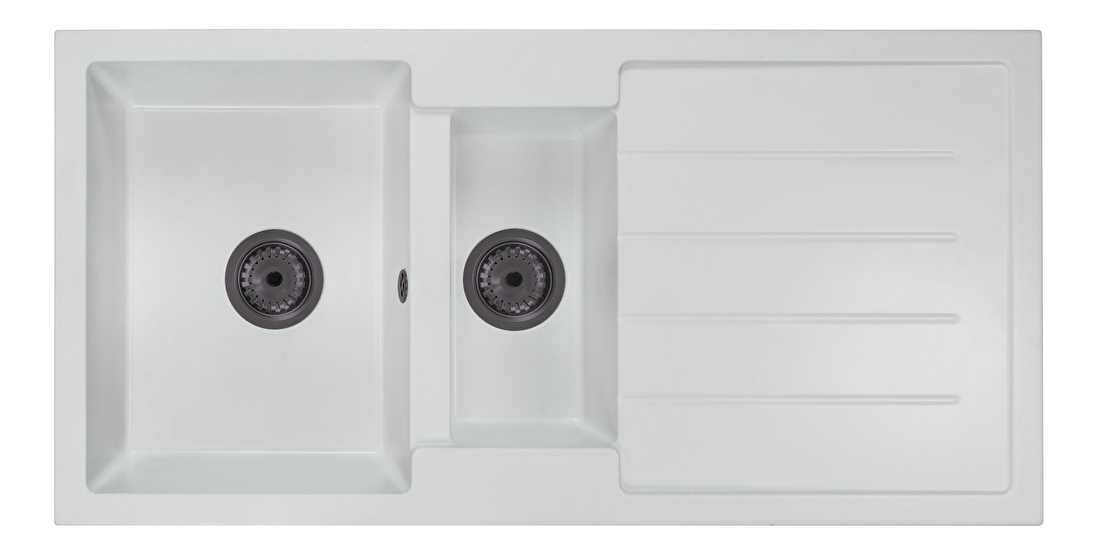 Kuhinjski sudoper Yuxur (bijela) (sa 2 otvora za bateriju) (D)