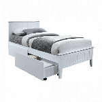 Jednostruki krevet 90 cm Minea (bijela) (s podnicom)