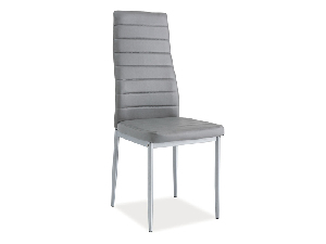 Blagovaonska stolica Harold (siva + aluminij)