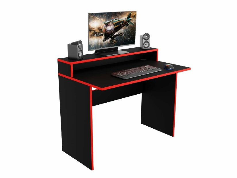 Gaming PC stol Adapt (crna + crvena) (bez rasvjete)