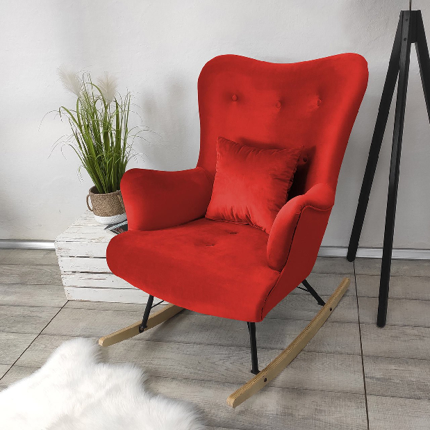 Fotelja za ljuljanje u skandinavskom stilu Aria (Magic Velvet 2232)