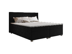 Bračni krevet Boxspring 160 cm Simon (crna) (s madracem, bez prostora za odlaganje)