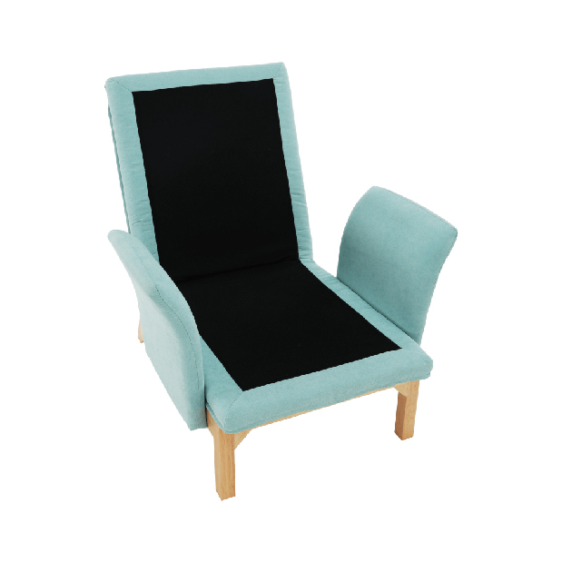 Fotelja s osloncem za noge Zintius (boja mentola) 