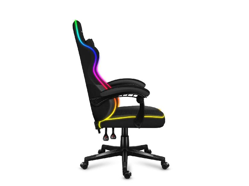 Gaming stolica Fusion 4.4 (crna + šarena) (s LED rasvjetom)