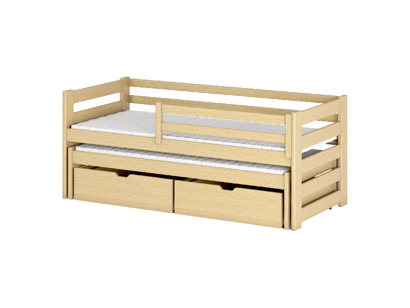 Dječji krevet 90 x 190 cm Keith (s podnicom i prostorom za odlaganje) (borovina)