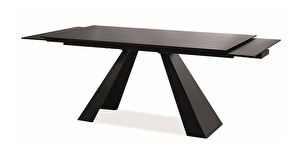 Blagovaonski stol na razvlačenje 120-180 cm Shelia (crna + crna) (za 4 do 8 osoba)