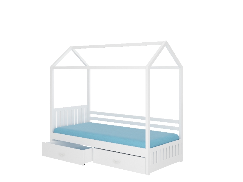 Dječji krevet 200x90 cm Rosie I (s podnicom i madracem) (bijela)