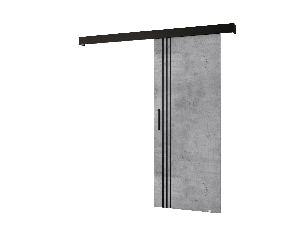 Klizna vrata 90 cm Sharlene VI (beton + crna mat + crna)