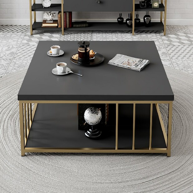 Stolić za kavu Zen (antracit + zlatna)