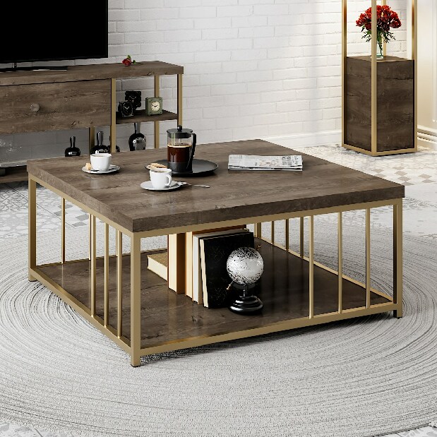 Stolić za kavu Zen (orah + zlatna)