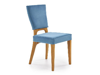 Blagovaonska stolica Wanny (plava + drvo)