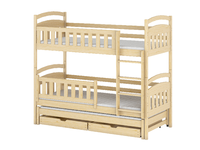 Dječji krevet 80 x 180 cm BLAIR (s podnicom i prostorom za odlaganje) (borovina)