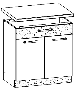 Donji kuhinjski ormarić ispod sudopera Modesta MD19 D80Z  
