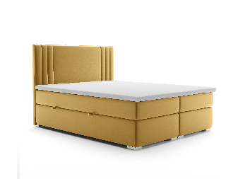 Bračni krevet Boxspring 180 cm Morcano (žuta) (s prostorom za odlaganje)