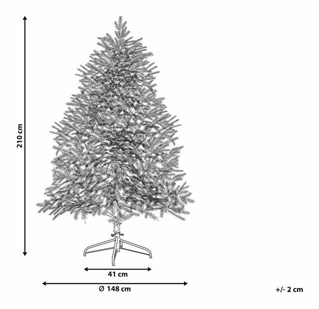 Božićno drvce 210 cm Bresco (bijela)
