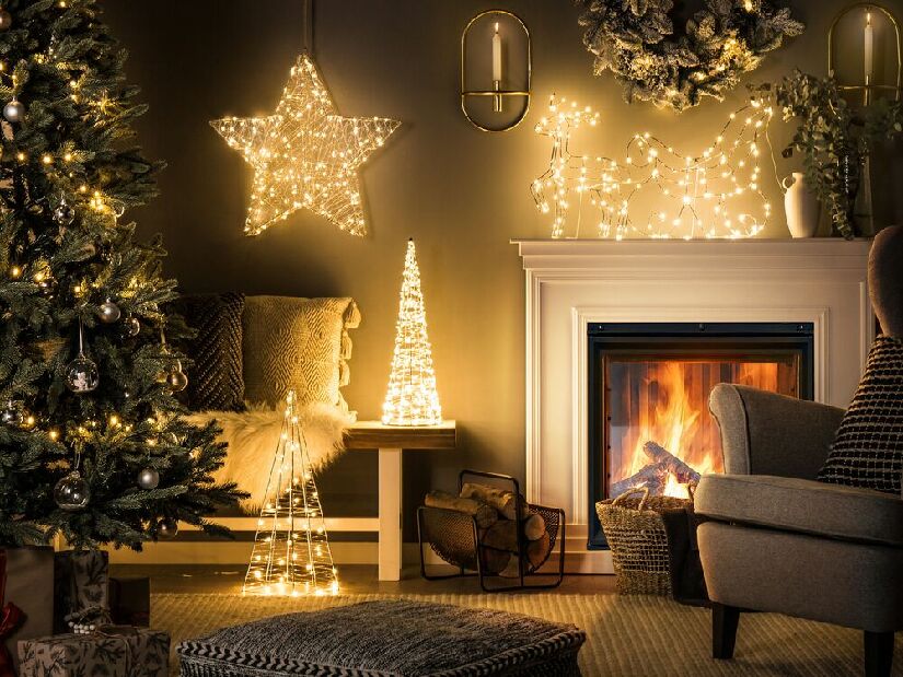 LED dekoracija božićno drvce Kotza (srebrna)