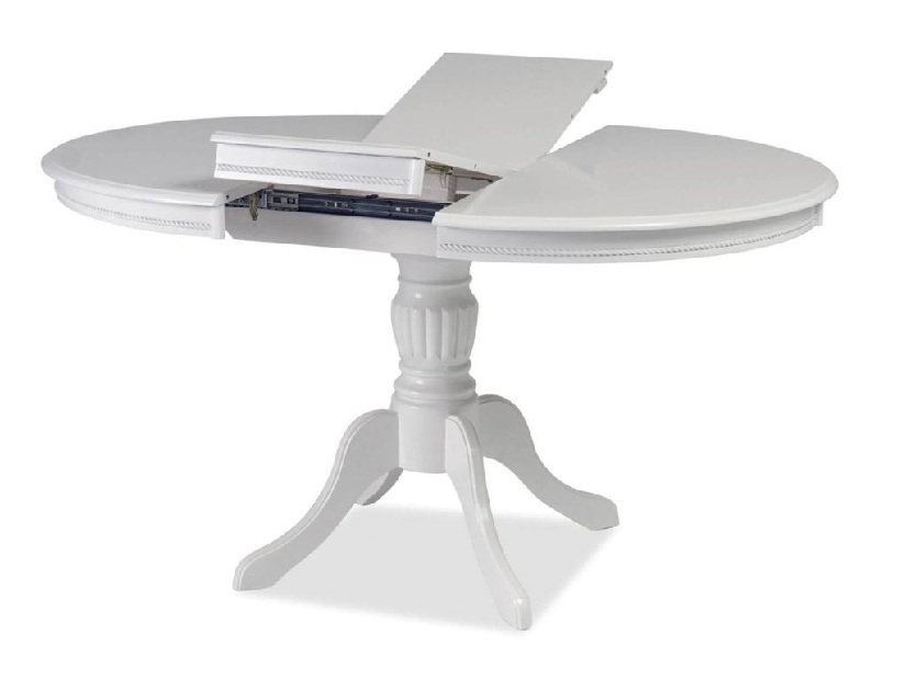 Blagovaonski stol na razvlačenje 106-141 cm Oliner (bijela) (za 4 do 6 osoba)