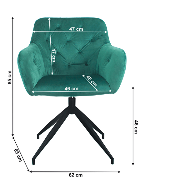 Okretna stolica Viata (zelena + crna) 