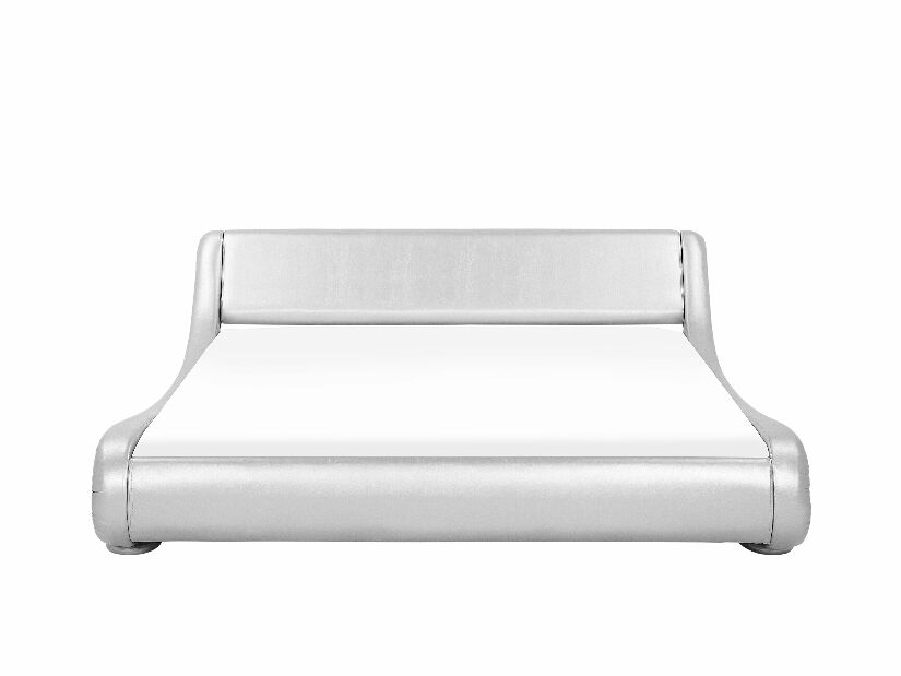 Bračni krevet 180 cm AVENUE (s podnicom) (srebrna sjajna)