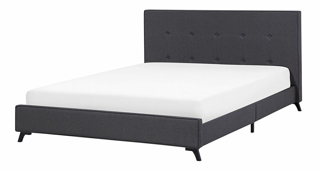 Bračni krevet 160 cm AMBRE (s podnicom) (siva)