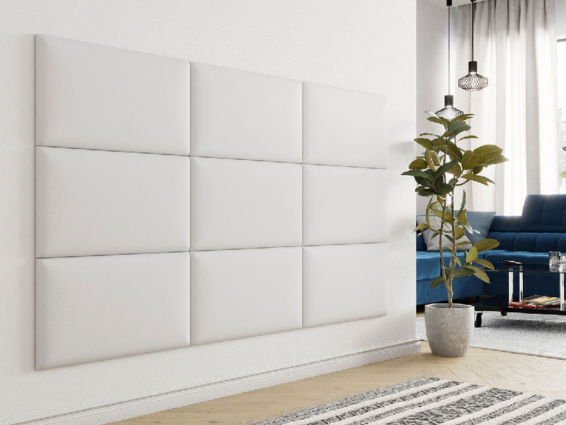 Tapeciran zidni panel Mirjan Pazara 70x40 (ekokoža soft 017 (bijela)))