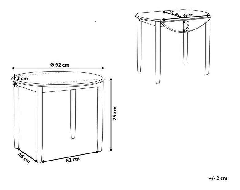 Blagovaonski stol Otranto (za 4 osobe) (smeđa)
