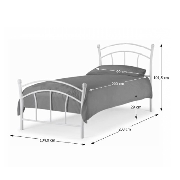 Jednostruki krevet 90 cm Blai (S podnicom) 