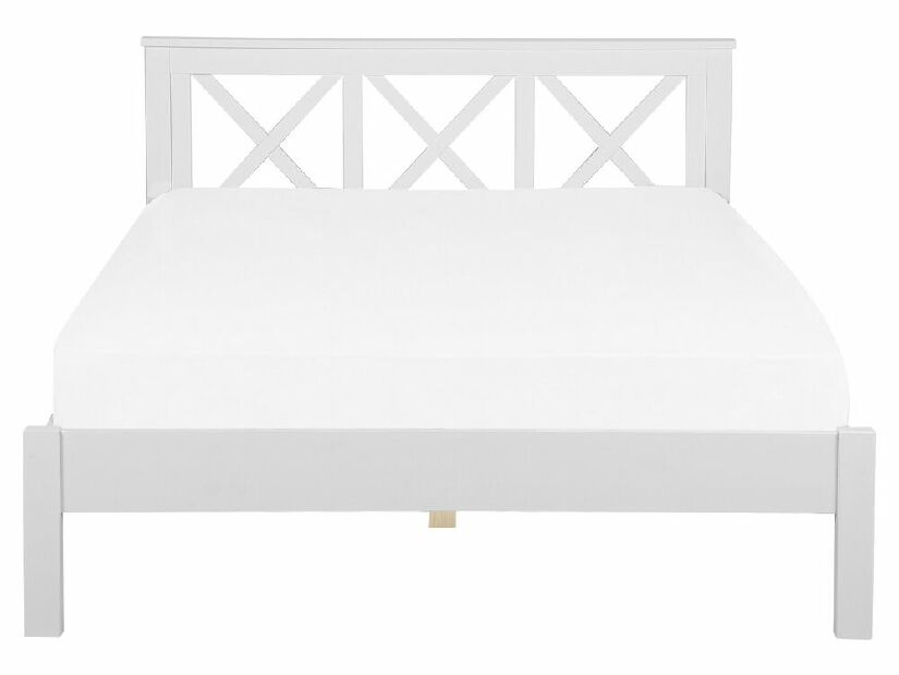 Bračni krevet 160 cm TANTE (drvo) (bijela) (s podnicom)