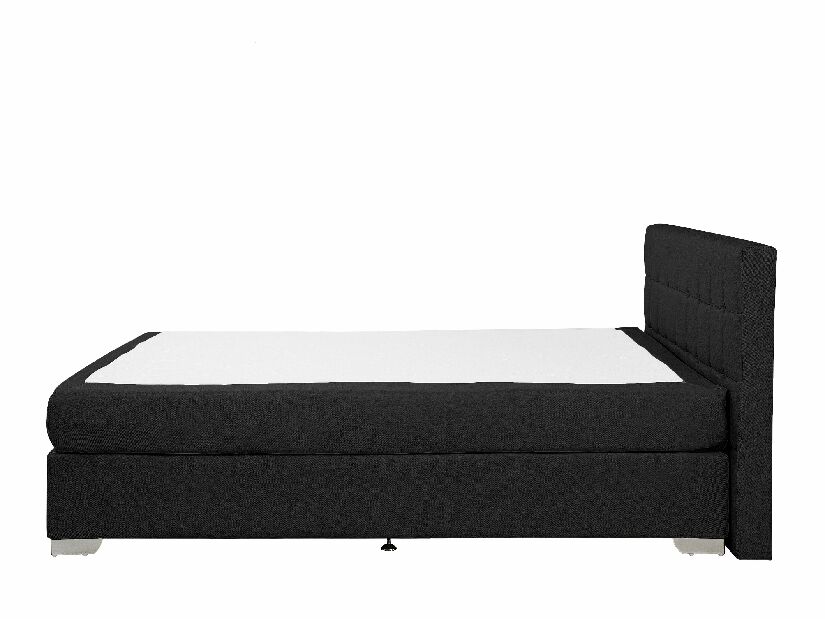 Bračni krevet Boxspring 140 cm ADIR (s madracima) (crna)